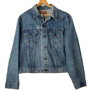 Vintage Levis Type 3 Trucker Jacket Men's 50 Blue Denim Made in USA 70s